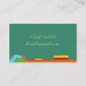 Chalkboard Blackboard家庭教師先生学ズ 名刺 (裏面)