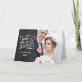 Chalkboard Bohoさんの結婚写真どうもありがとう サンキューカード (正面)