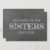 Chalkboard Bridesmaid /メイド・オブ・オーナー(花嫁付き添い人)提案 招待状 (正面/裏面)