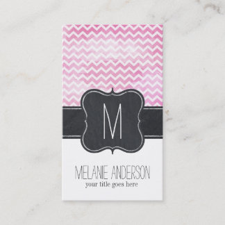 Chalkboard Chevron名刺テンプレート 名刺