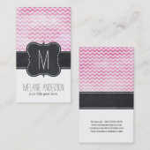 Chalkboard Chevron名刺テンプレート 名刺 (正面/裏面)