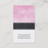 Chalkboard Chevron名刺テンプレート 名刺 (裏面)