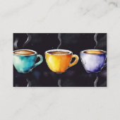 Chalkboard Coffee Shop Rewards Loyalty Punch Card 名刺 (裏面)