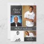 Chalkboard Collage Football – グラッド発表 招待状 (正面)