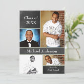 Chalkboard Collage Football – グラッド発表 招待状 (スタンド正面)