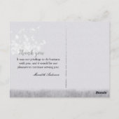 Chalkboard Dandelion Business Thank You ポストカード (裏面)