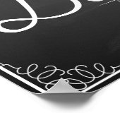 Chalkboard Dessert Table wedding or party print ポスター (角)