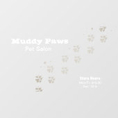 Chalkboard Dog Grooming Services ウィンドウサイン (シート)