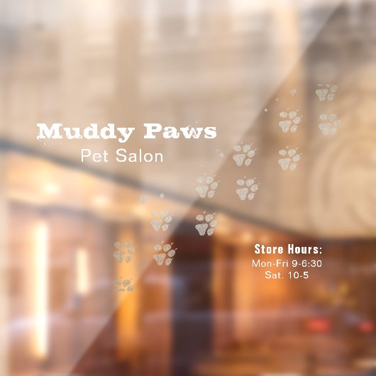 Chalkboard Dog Grooming Services ウィンドウサイン (シート2)