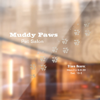 Chalkboard Dog Grooming Services ウィンドウサイン