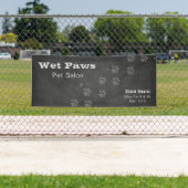 Chalkboard Dog Grooming Services 横断幕 (インサイチュ)