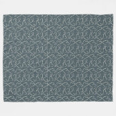 Chalkboard Doodle Hearts Pattern フリースブランケット (正面(横))