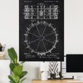 Chalkboard Drum Patent ポスター (ホームオフィス)