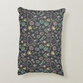 Chalkboard Easter Bunny Doodle Pattern アクセントクッション (裏面(縦))