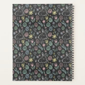 Chalkboard Easter Bunny Doodle Pattern プランナー手帳 (裏面)