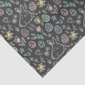 Chalkboard Easter Bunny Doodle Pattern Wrapping  薄葉紙 (詳細)