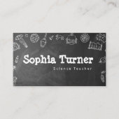 Chalkboard Elementary School Teacher Classroom 名刺 (正面)