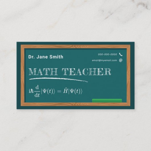 Chalkboard & Equation数学先生 名刺 (正面)