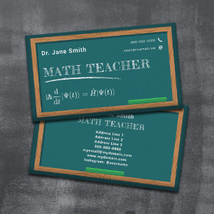 Chalkboard & Equation数学先生 名刺