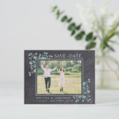 Chalkboard Eucalyptus素朴 Greenery写真 案内ポストカード (スタンド正面)