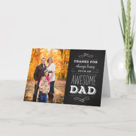 Chalkboard Father's Dayフォトグリーティングカード カード