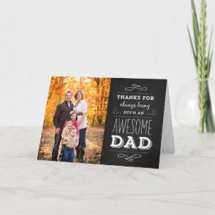 Chalkboard Father's Dayフォトグリーティングカード カード