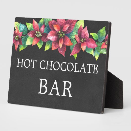 Chalkboard (faux)  Hot Chocolate sign Tabletop  フォトプラーク (側面)