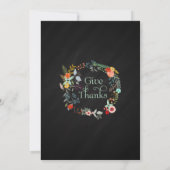 Chalkboard Friendlesgivingディナーカントリーシック 招待状 (裏面)