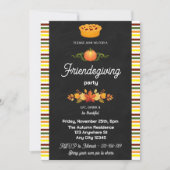 Chalkboard Friendsgiving Party Invitation 招待状 (正面)