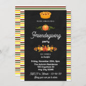 Chalkboard Friendsgiving Party Invitation 招待状 (正面/裏面)