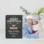 Chalkboard Future Mr.とMrs. Christmas 2の写真 シーズンカード (スタンド正面)