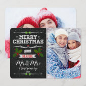 Chalkboard Future Mr.とMrs. Christmas 2の写真 シーズンカード (正面/裏面)