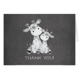 Chalkboard Giraffeベビーシャワーありがとうご注意