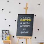 Chalkboard Gold Gift Table Sign ポスター<br><div class="desc">Mount or frame this poster on the Gift Table to let everyone know where to drop their cards and gifts!</div>