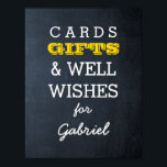 Chalkboard Gold Gift Table Sign ポスター<br><div class="desc">Mount or frame this poster on the Gift Table to let everyone know where to drop their cards and gifts!</div>