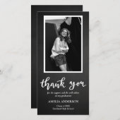 Chalkboard Graduate Thank You Script サンキューカード (正面/裏面)