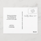 Chalkboard Graduation Thank Youタイポグラフィ写真 ポストカード (裏面)