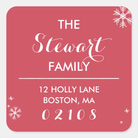 Chalkboard Greetingsコレクション スクエアシール (正面)