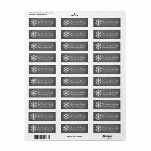 Chalkboard Greetingsコレクション ラベル (フルシート)