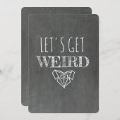 Chalkboard GROOMSMAN /花婿介添人おもしろい案 招待状 (正面/裏面)