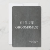 Chalkboard GROOMSMAN /花婿介添人おもしろい案 招待状 (裏面)
