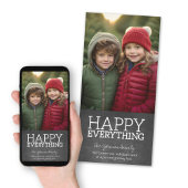 Chalkboard - Happy Everyone Vertical Photo シーズンカード