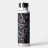 Chalkboard Heart Pattern ウォーターボトル (右面)