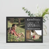 Chalkboard High School Photo Grad発表 招待状 (スタンド正面)