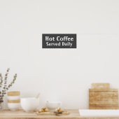 Chalkboard Hot Coffee Sign Poster ポスター (キッチン)