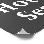 Chalkboard Hot Coffee Sign Poster ポスター (角)