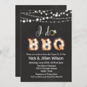 Chalkboard I DO BBQカップルシャワー招待状 招待状 (正面/裏面)