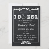 chalkboard i do bbq engagementパーティの招待状 招待状 (正面)