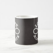 Chalkboard Infinity 結婚 Loveの日付と名前 コーヒーマグカップ (中央)
