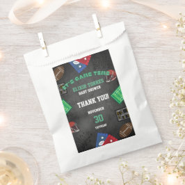 Chalkboard It's Game Time Football Baby Shower フェイバーバッグ